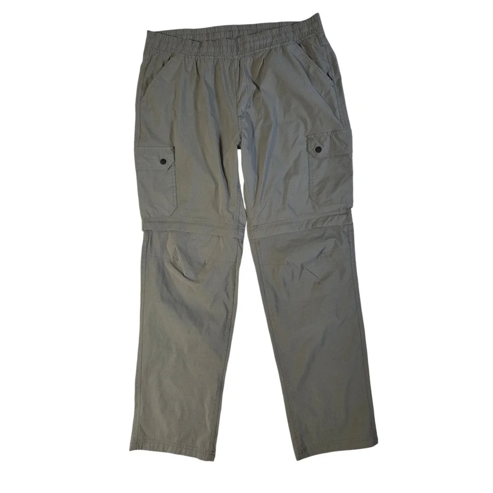 Hi-Tec Olive Green Men's/Unisex Convertible Hiking‎ Cargo Nylon Pants Pull On L